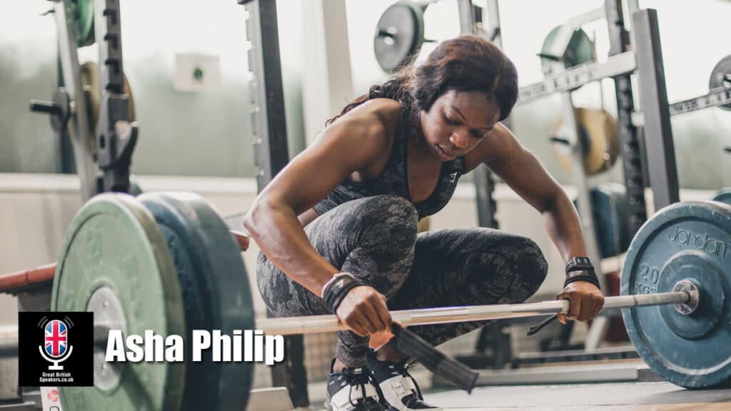 Asha Philip Team GB sprinter athlete champion olympics commonwealth european book at Great British Speakers