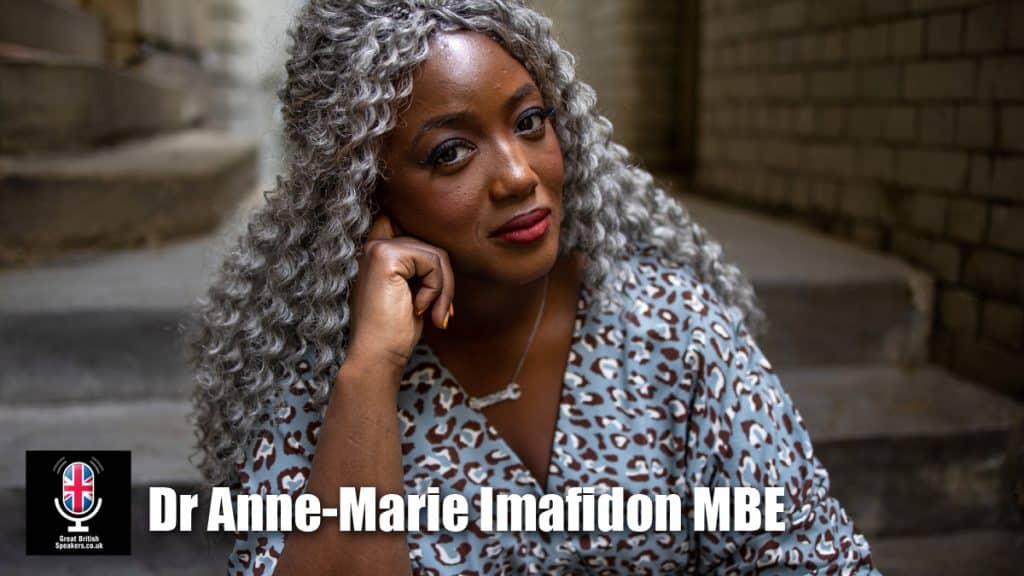 Dr Anne Marie Imafidon inspiring female diversity Science Technology Engineering Mathematics STEM book at agent Great British Speakers