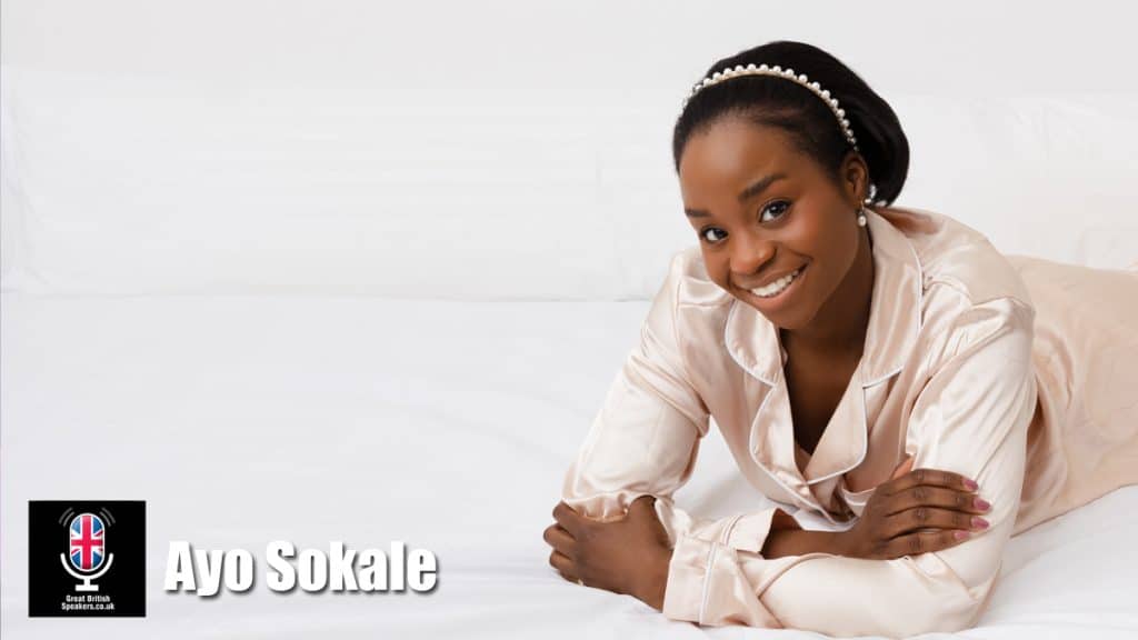 Ayo Sokale hire Television presenter speaker book at agent Great British Speakers