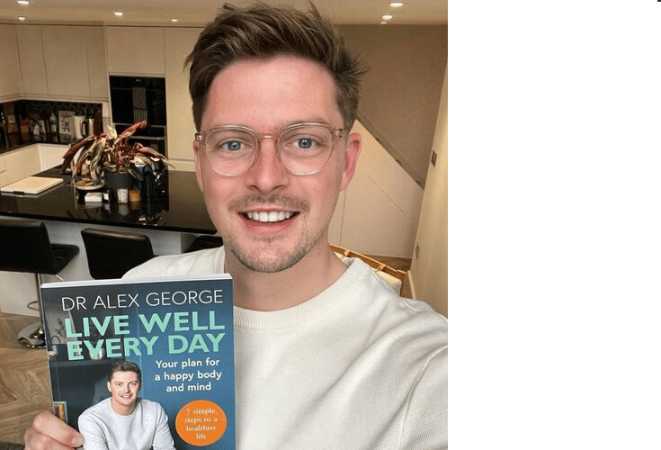 Dr Alex George hire Love Island GP A+E Doctor youth mens mental health suicide live well every day book at agent Great British Speakers