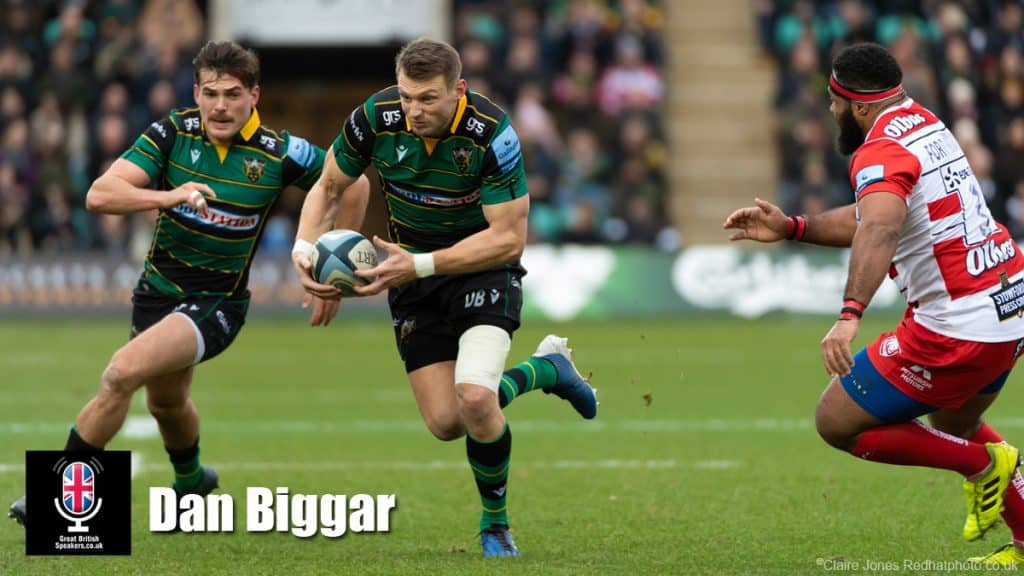 Dan Biggar Rugby fly half Wales British Irish Lions Ospreys Northampton Saints Toulon after dinner performance speaker at Great British Speakers