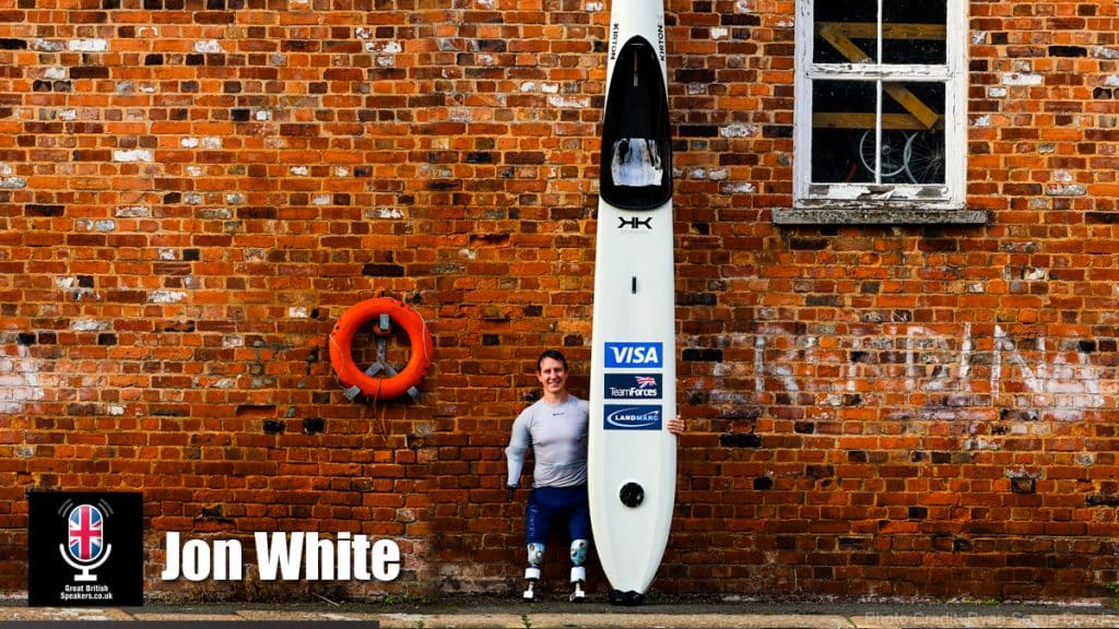 Jon White Royal Marine Commando triple amputee Para-Athlete speaker book at agent Great British Speakers