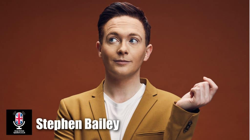 Stephen Bailey Comedian Awards host Channel 5 Celebs on the Farm book at agent Great British Speakers