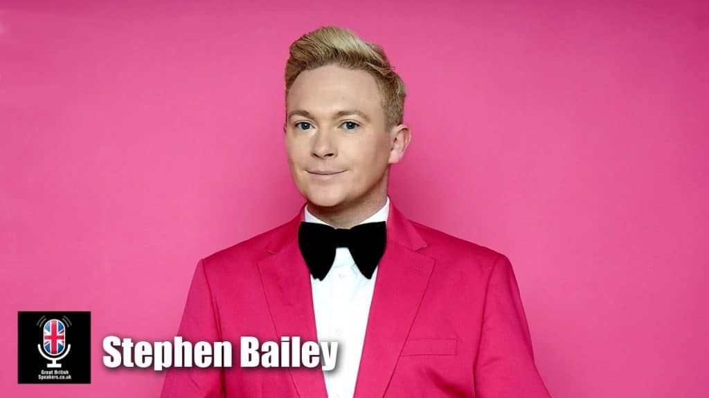Stephen Bailey Comedian live Awards host Channel 5 Celebs on the Farm book at agent Great British Speakers