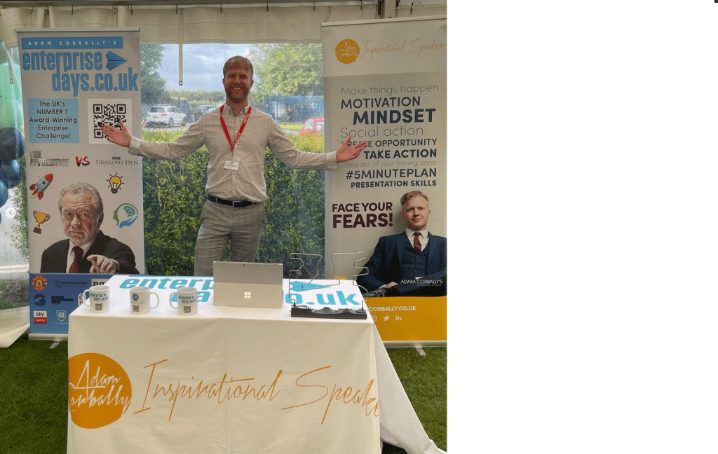 Adam Corbally business enterprise days education motivational speaker entrepreneur The Apprentice at agent Great British Speakers
