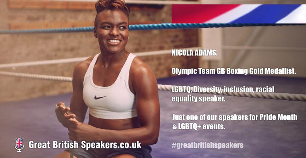 Nicola Adams LGBTQ Boxing Olympian Pride Month keynote speaker at Great British Speakers