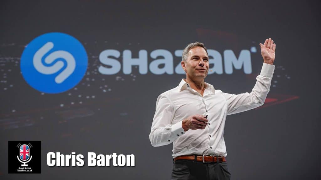 Chris Barton hire Founder and Creator of Shazam speaker book at agent Great British Speakers....