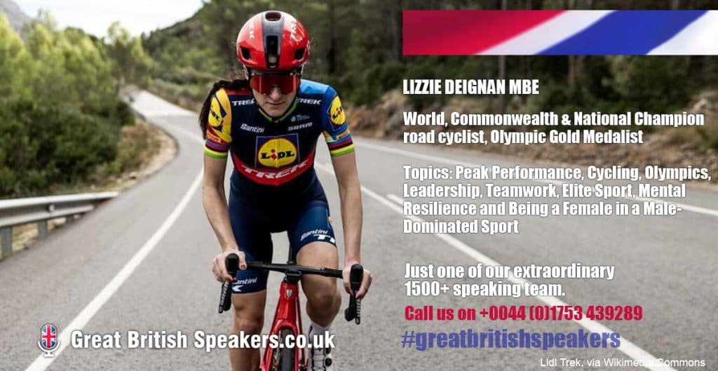 Lizzie Deignan MBE hire National Champion road cyclist speaker book at agent Great British Speakers