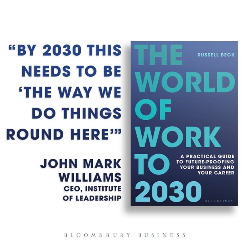 Russell Beck hire The World of Work to 2023 HR employment career book at agent Great British Speakers