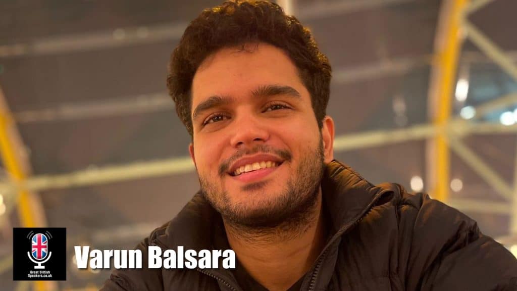 Varun Balsara Personal Devlopment Gen Z Millenial coach entrepreneur speaker book at agent Great British Speakers