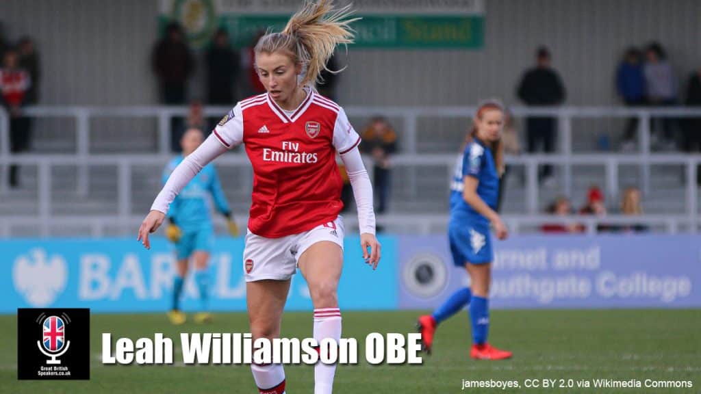 Leah Williamson OBE hire English professional footballer speaker book at agent Great British Speakers