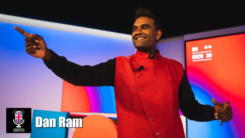 Dan Ram hire speaking coach and content creator speaker book at agent Great British Speakers