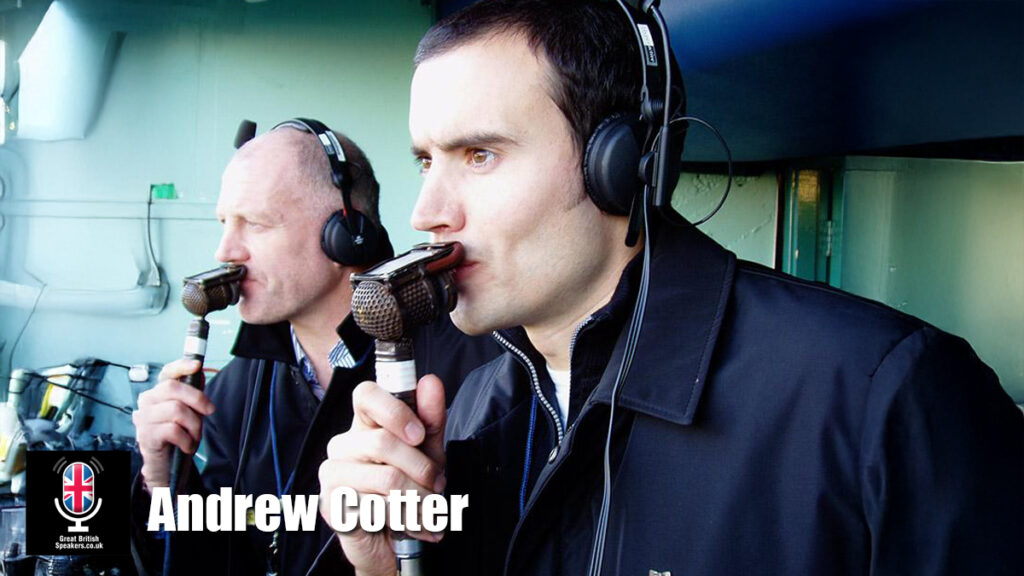 Andrew Cotter hire Scottish Sports TV Presenter speaker Mabel and Me events host book at official agent Great British Speakers