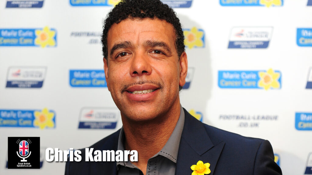 Chris Kamara hire TV Soccer Football Presenter unbelieveable Jeff Middleborough book at official agent Great British Speakers