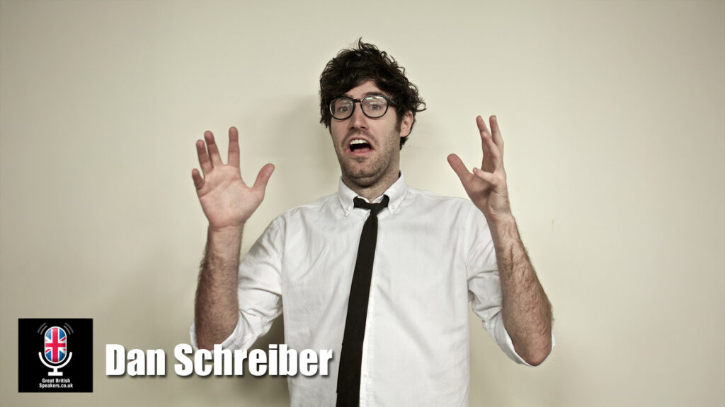 Dan Schreiber hire Comedian Writer Event Awards Host Speaker book at official agent Great British Speakers