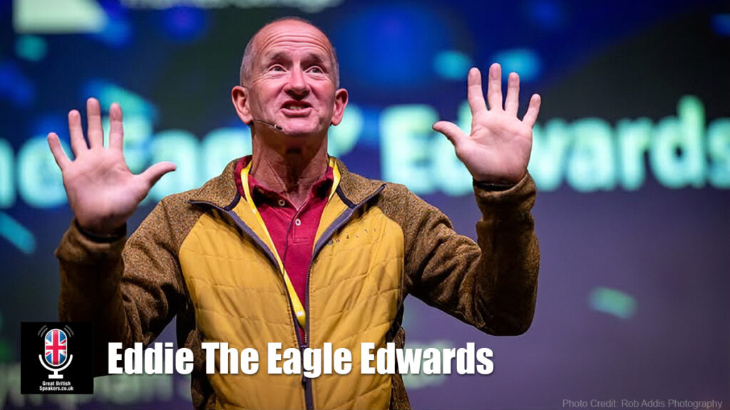 Eddie The Eagle Edwards Hire ski Jump Legend speaker book at official agent Great British Speakers