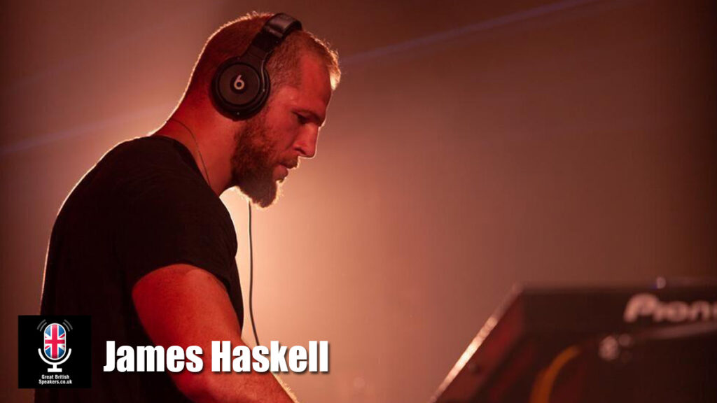 James Haskell hire DJ speaker book at agent Great British Speakers