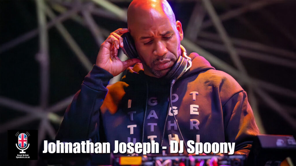 Johnathan Joseph - DJ Spoony radio presenter sport music broadcaster host book at official agent Great British Speakers