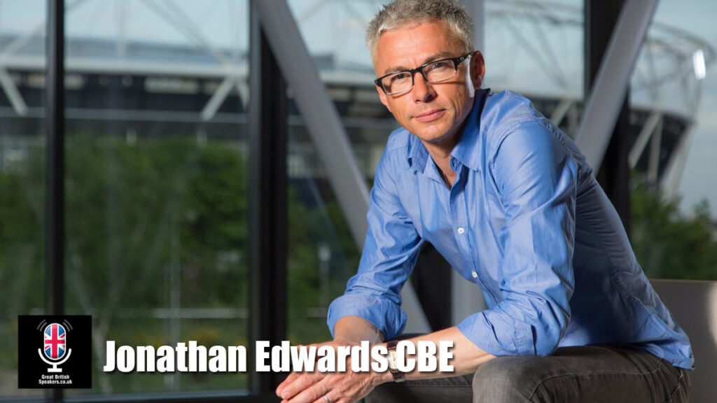 Jonathan Edwards CBE BBC Triple Jumper GB Olympic Athlete TV presenter at official agent Great British Speakers