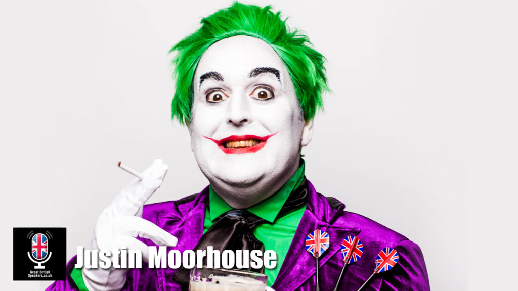 Justin Moorhouse Pheonix Nights Entertainer awards host comedian book at agent Great British Speakers copy