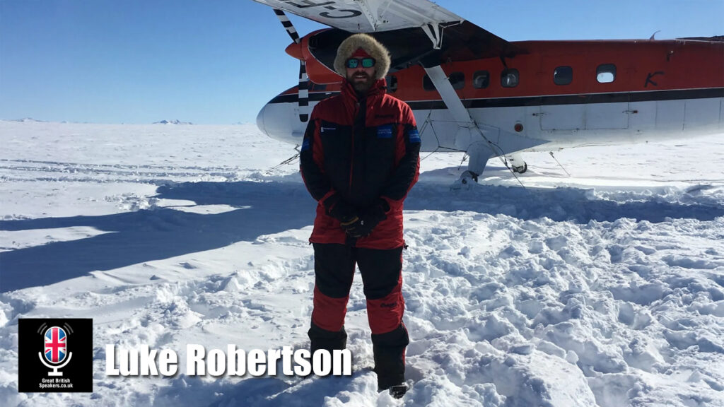 Luke Robertson Polar adventurer Scottish endurance athlete sustainability speaker book at official agent Great British Speakers