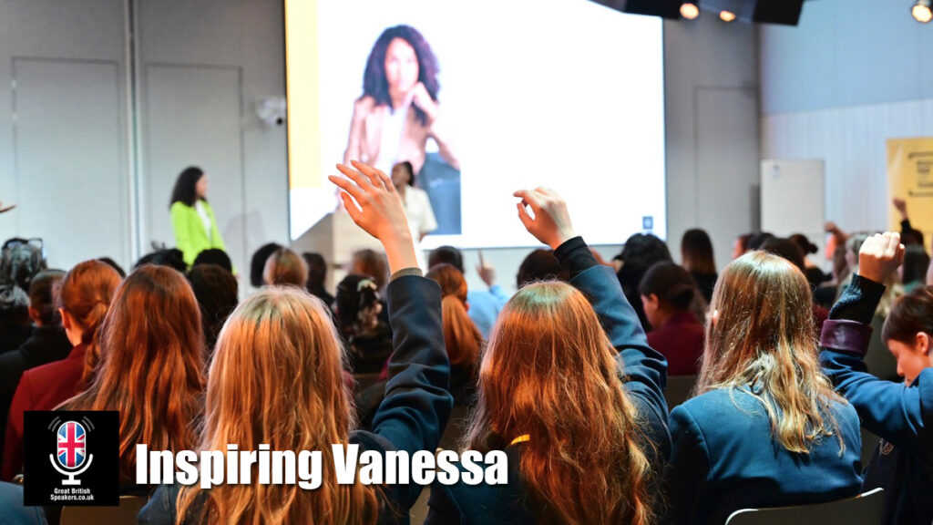 Inspiring Vanessa hire motivational speaker book at agent Great British Speakers