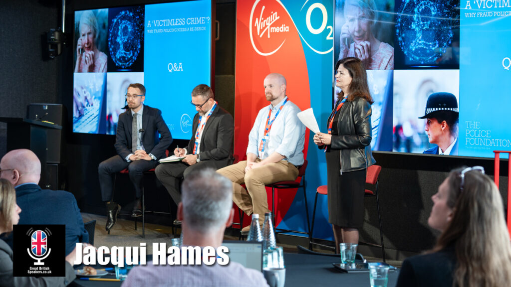 Jacqui Hames hire real life detective speaker book at agent Great British Speakers..