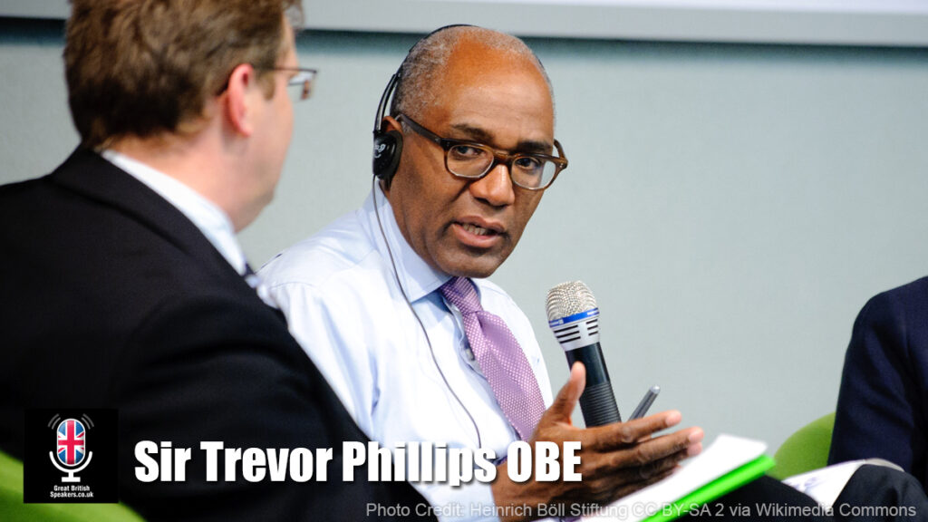 Sir Trevor Phillips OBE SKY TV Presenter moderator event host racial equality speaker book official agent Great British Speakers