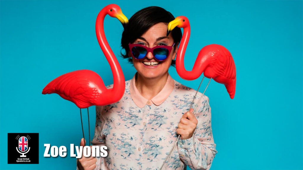 Zoe Lyons LGBT stand up comedian awards host book at agent Great British Speakers