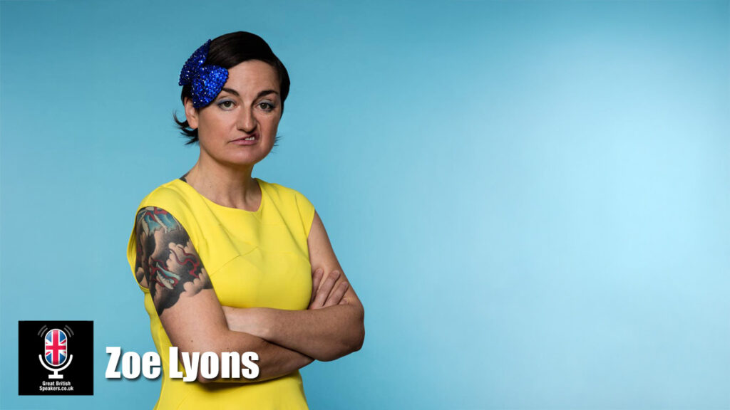 Zoe Lyons LGBT stand up comedian awards host book at official agent Great British Speakers