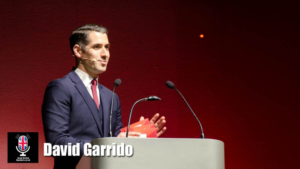 David Garrido hire English Spanish sports TV SKY presenter live awards host book at official agent Great British Speakers