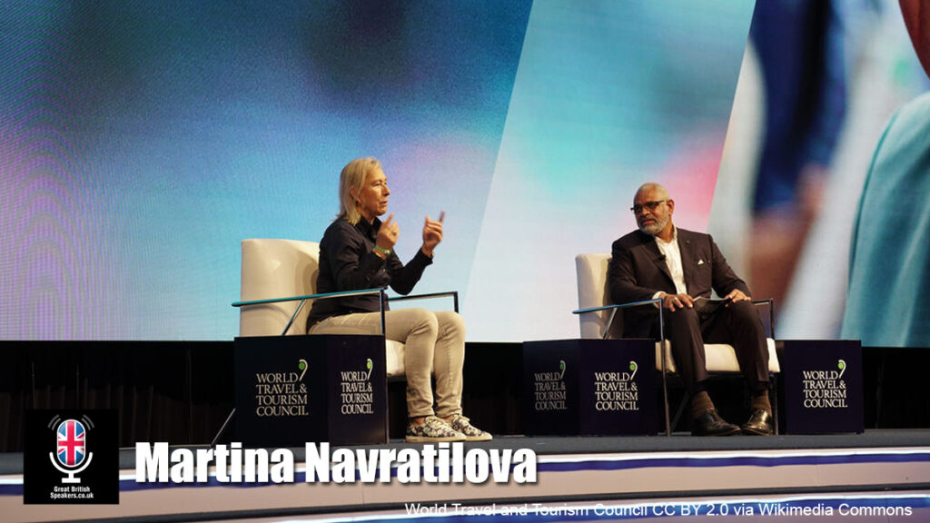 Martina Navratilova hire tennis player speaker book at agent Great British Speakers