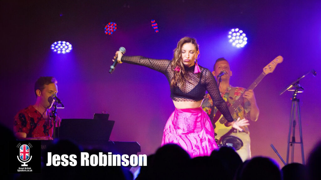 Jess Robinson book Singer Impressionist corporate entertainer official agent Great British Speakers