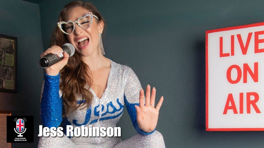 Jess Robinson hire Singer Impressionist corporate entertainer book at official agent Great British Speakers
