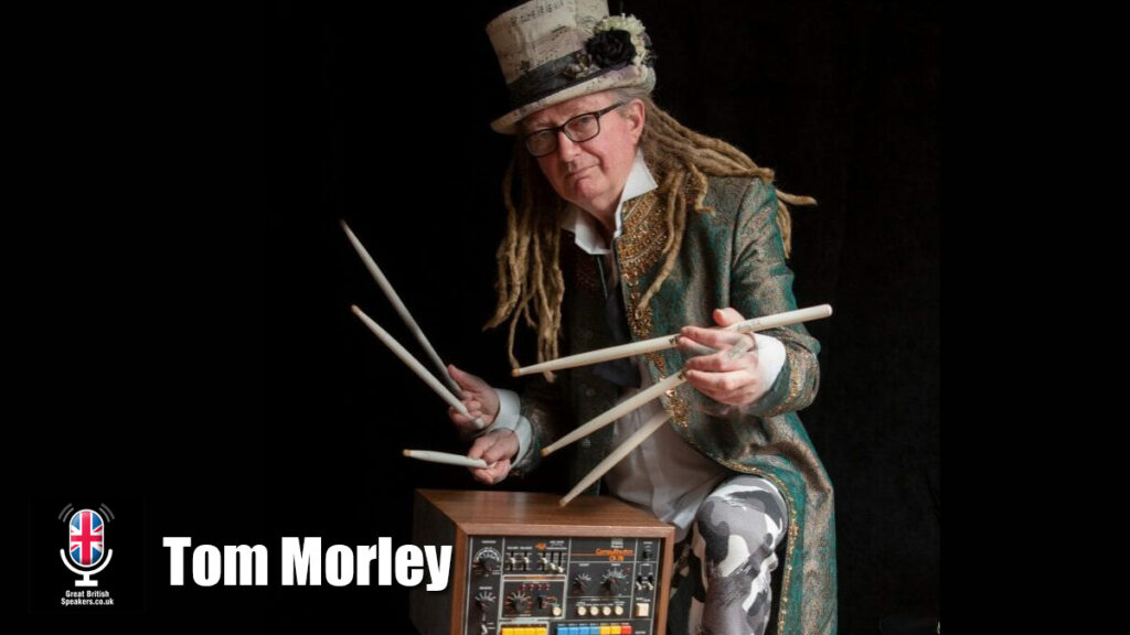 Tom Morley scritti politti drummer music team building book at official agent Great British Speakers
