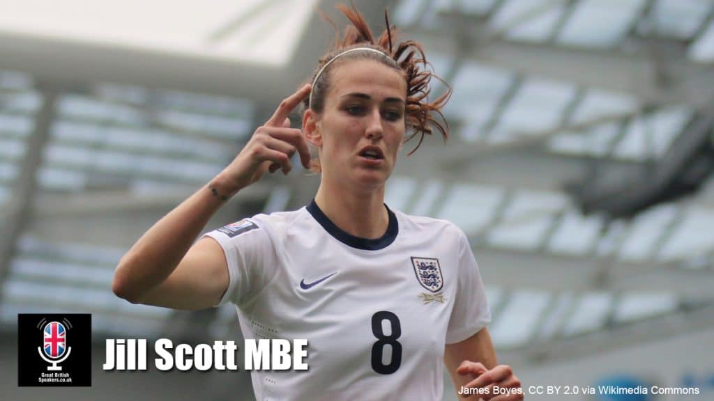 Jill Scott MBE hire former English professional footballer speaker book at official agent Great British Speakers