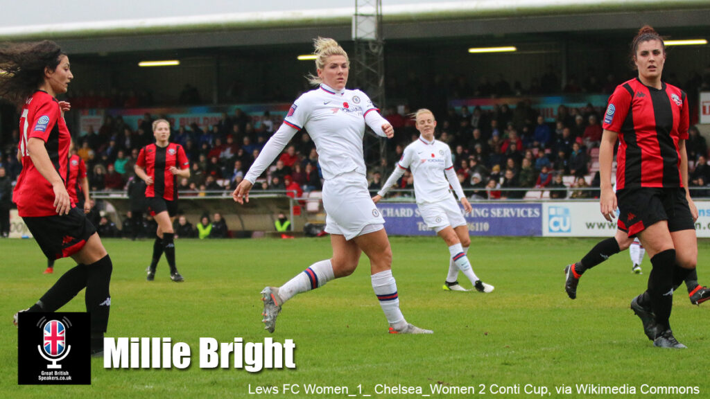 Millie Bright hire footballer speaker book at agent Great British Speakers