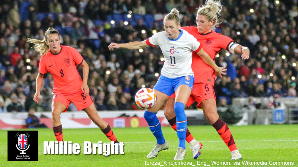 Millie Bright hire footballer speaker book at agent Great British Speakers