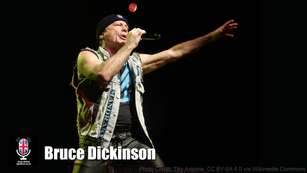 Bruce Dickinson hire Iron Maiden Pilot Fencer Trooper Beer Entrepreneur Speaker book at official agent Great British Speakers