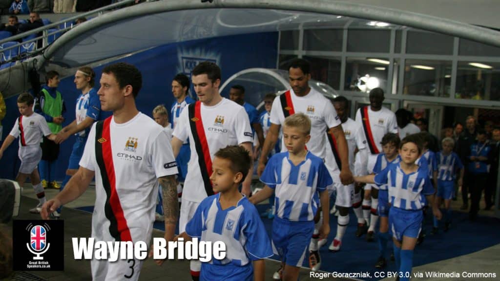 Wayne Bridge hire former footballer speaker book at agent Great British Speakers