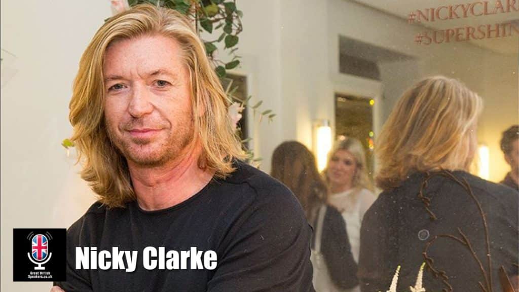 Nicky Clarke hire English hairstylist speaker book at official agent Great British Speakers.