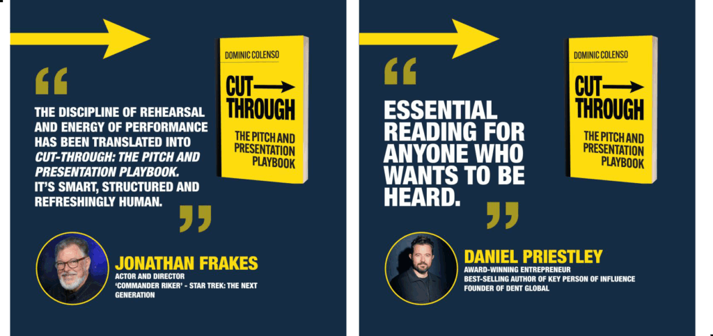 Dominic Colenso - Motivational Sales Leadership cut through book pitch presentation Speaker at official agent Great British Speakers