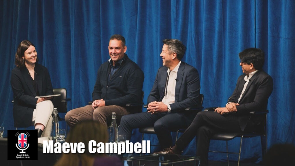 Maeve Campbell hire climate journalist speaker book at agent Great British Speakers