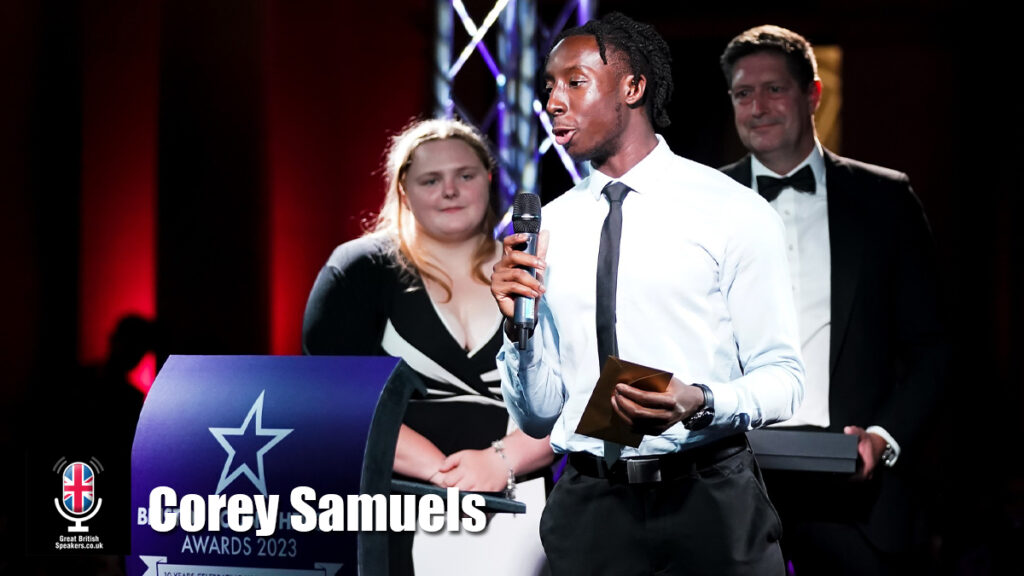 Corey Samuels hire basketball player speaker book at agent Great British Speakers