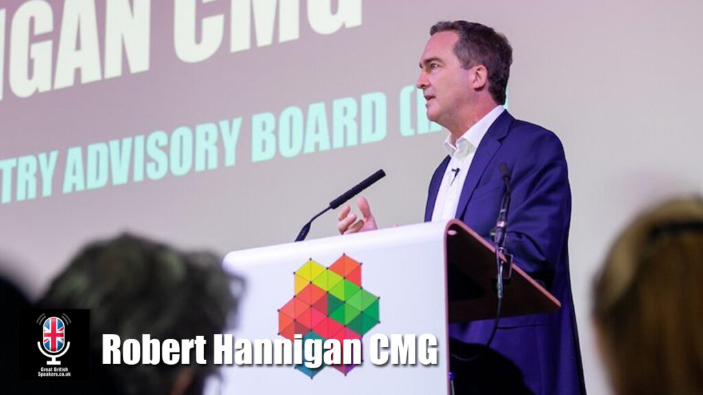 Robert Hannigan CMG hire leading authority on cybersecurity speaker book at agent Great British Speakers