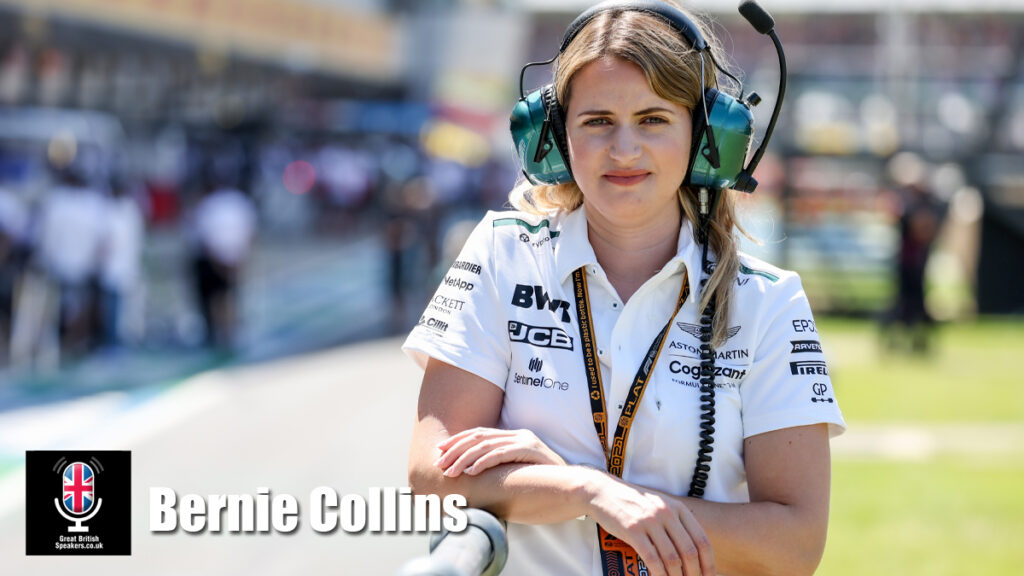 Bernie Collins hire Formula 1 strategy analyst for sky sports speaker book at agent Great British Speakers
