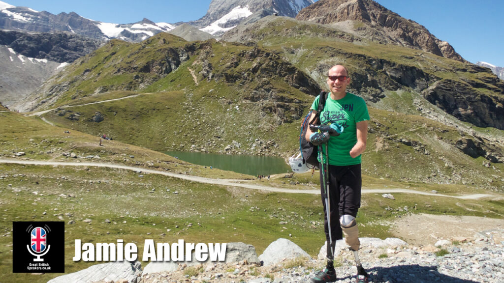 Jamie Andrew hire motivational speaker book at agent Great British Speakers