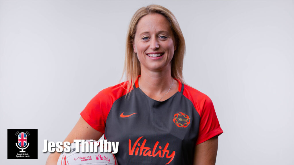 Jess Thirlby hire former England Netball player speaker book at agent Great British Speakers