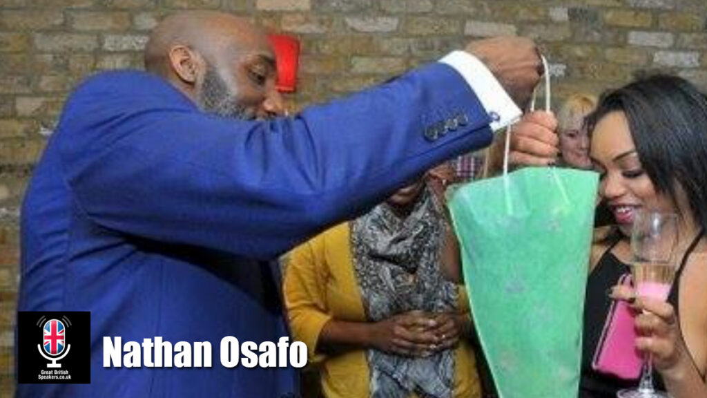 Nathan Osafo hire motivational speaker book at agent Great British Speakers