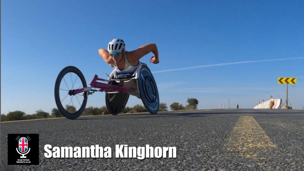 Samantha Kinghorn hire paralympic champion speaker book at agent Great British Speakers